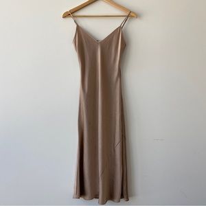 ARITZIA Wilfred Only Slip Midi Dress Pink/Claremont - XS